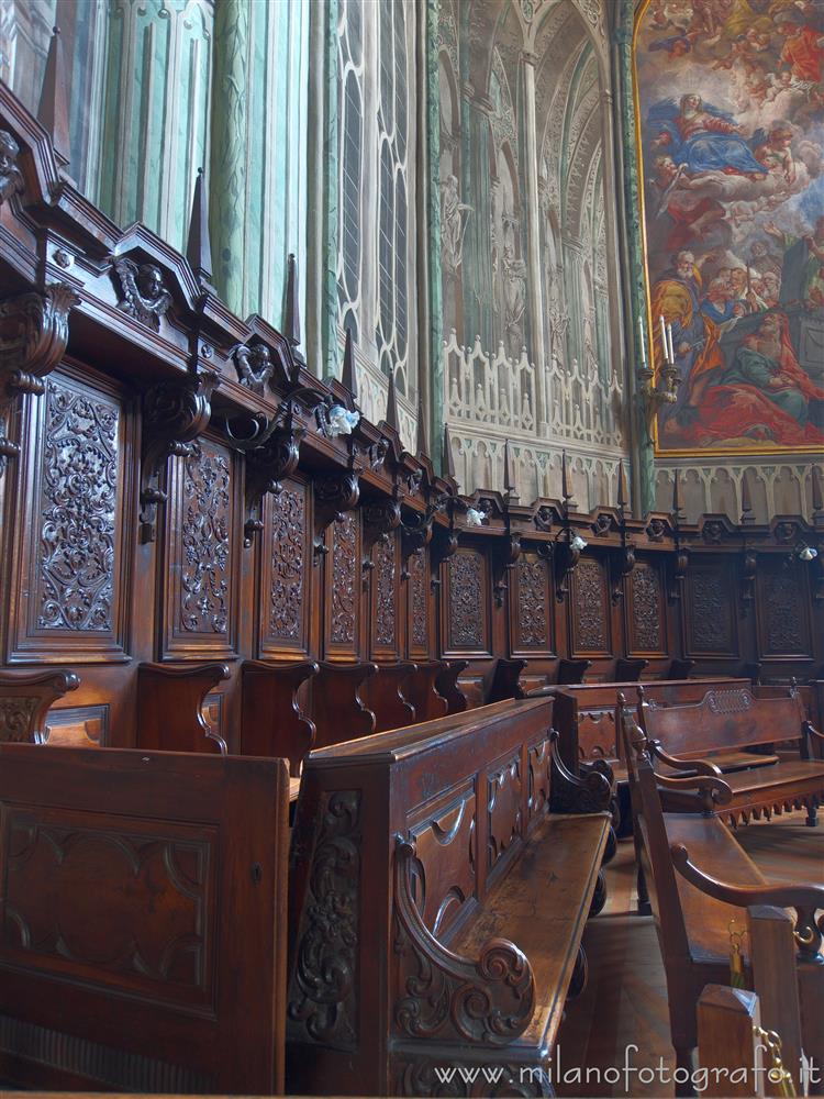 Biella (Italy) - Seats of the choir of the Cathedral of Biella